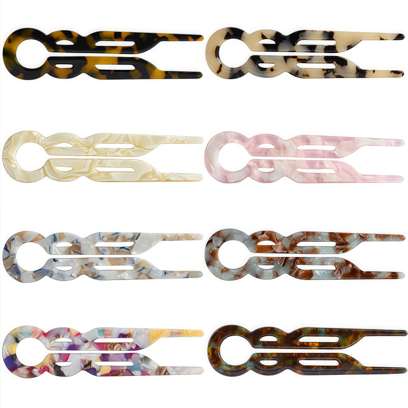 acetat french bun hairpin