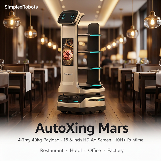 2026 New Commercial Delivery Robot with Ad Display Autonomous Navigation Smart Catering Service Robot for Hospitality Scenarios