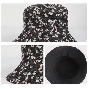 Chapeau Bob Personnalisé Imprimé pour Femme, Chapeau de Pêcheur Floral en Polyester Réversible, Chapeau de Soleil OEM/ODM, Faible MOQ, Direct Usine - Product Image 4
