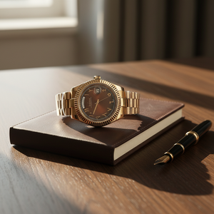 ساعات ميكانيكية جديدة بالجملة بحركة أوتوماتيكية 8285 NH36 مع أرقام عربية ذهبية صفراء - Product Image 5