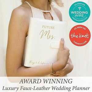 Faux cuir 'Future Mrs 'livre de planification de mariage et organisateur 2024-25 <span class=keywords><strong>IPen</strong></span>, signet et autocollants et calendrier de compte à rebours nuptial - Product Image 2