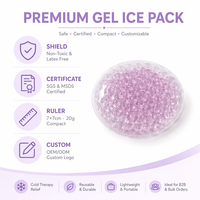 Couleurs personnalisées, classe premium, réutilisable, 7 cm, petit pack de glace en gel PVC souple, thérapie chaude/froide pour les gonflements post-chirurgicaux, les blessures et la douleur