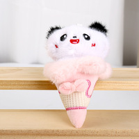 Porte-clés en peluche panda dessin animé mignon en gros, pendentif créatif, petit pendentif, porte-clés en peluche animal exquis