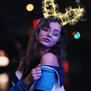 رباط رأس متوهج أدى آذان أرنب حرير ذهبي لطيف عقال متوهج لوازم حفلات الأطفال - Product Image 5