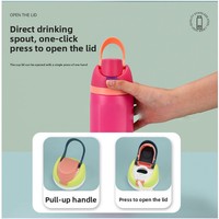 Bouteille d'eau sport isotherme en acier inoxydable 304, double usage, grande capacité, gourde d'extérieur