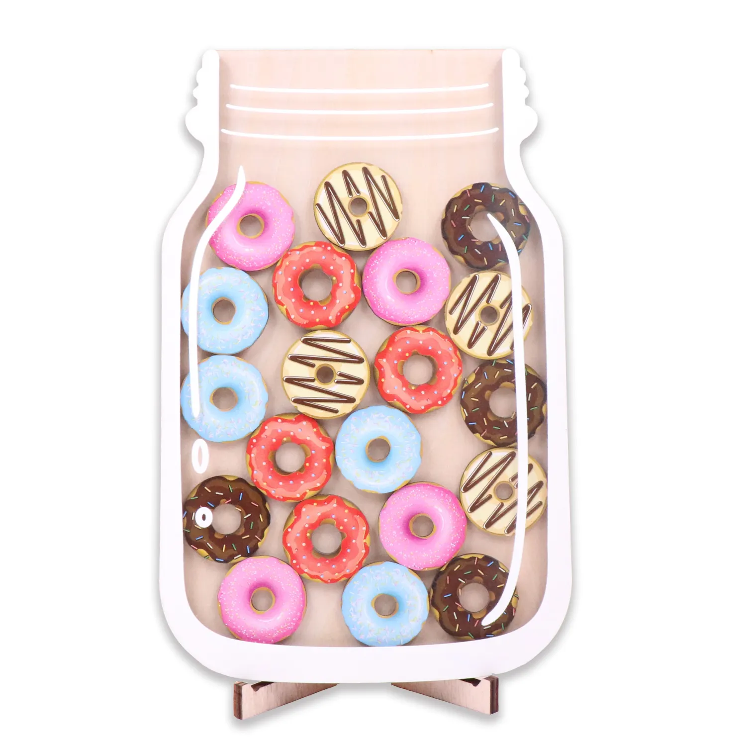 Customized MD131CH1436 Customized Kids Reward Jar With doughnut, Classroom Reward Jar with tokens(20pcs), chore chart and gifts for kids