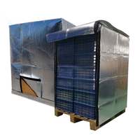 Couvertures de palettes en aluminium double face isolées thermiquement, personnalisées, argentées, résistantes à l'humidité/à l'eau, en forme 3D