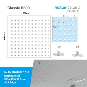 Placa de Yeso para Techo con Orificios Circulares de 8 mm, Diseño Arquitectónico con Diferentes Patrones, Placa de Yeso de Fábrica <span class=keywords><strong>Dego</strong></span> - Product Image 5