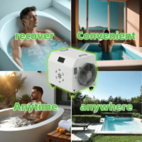 Nouveau design Refroidisseur d'eau à pompe à chaleur pour bain froid 0.3 0.5 1 1.5 2HP Système de refroidissement à recirculation d'ozone Machine de récupération par bain de glace