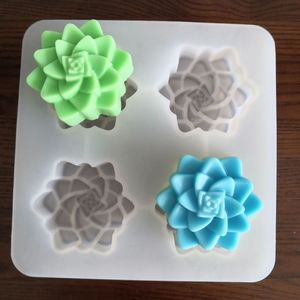 Đầu Riser Silicone 4-Khoang Mọng Nước Cây Xương Rồng Xà Phòng Khuôn Cho Bánh Sô Cô La Nến Trang Trí - Product Image 6