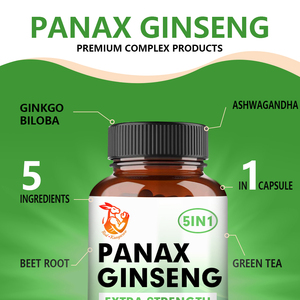 Suplemento para el Cuidado de la Salud, Cápsulas de Jengibre Panax con Té Verde y Ashwagandha para un Apoyo Cognitivo Saludable, Cápsulas para la Salud General - Product Image 2