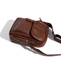 Nouveau Sac à Bandoulière/Sac Croisé Multifonctionnel pour Homme, Rangement Passeport et Carte d'Embarquement, Loisirs et Voyage, en PU et Polyester, Modèle 2026