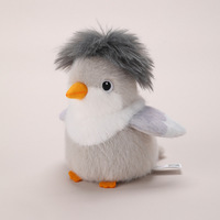 Jouet en peluche d'oiseau personnalisé en gros, animal en peluche réaliste, poupée d'oiseau lestée avec des haricots et du coton PP, jouets doux