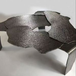 Placa Decorativa de Acero Inoxidable Martillada a Mano EX304 304J1 con Acabado en Latón Antiguo para Decoración de Interiores - Product Image 1