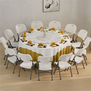 Gran oferta, silla plegable para 10 personas convertible, mesa <span class=keywords><strong>de</strong></span> banquete <span class=keywords><strong>de</strong></span> plástico para exteriores para bodas, fiestas, <span class=keywords><strong>resina</strong></span> para hoteles, comedor - Product Image 6