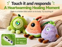 Robot Compagnon en Peluche Interactif avec Commande Vocale pour Enfants, Jouet d'Apprentissage et de Racontage d'Histoires, Robot de Service en Silicone