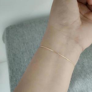 สร้อยข้อมือทองแท้14K เรียบง่ายสำหรับผู้หญิงเครื่องประดับเพชรมอยส์ซาไนท์สำหรับปาร์ตี้ดีไซน์ KJ203 - Product Image 4