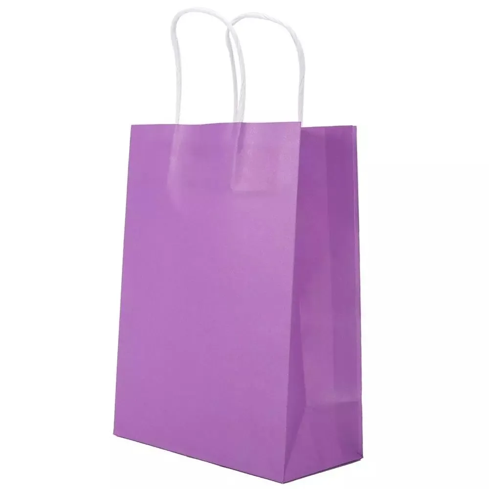 Colorful kraft paper bags packing portable paper bags rectangular candy color colorful shopping bags