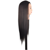 Cabeza de Maniquí para Prácticas de Peluquería, con Cabello Humano Brasileño de Buena Calidad, Atado a Mano, para Entrenamiento de Corte