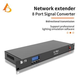 AICPOSE Amplificador de Señal DMX512 para Escenarios, Amplificador DMX de 8 Canales, Divisor DMX de 8 Vías - Product Image 1