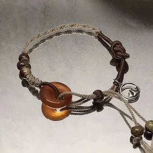 <span class=keywords><strong>Bracelet</strong></span> Cercle Rouge Coucher de Soleil Style National pour Hommes, Pendentif <span class=keywords><strong>Montagne</strong></span> et Mer, Bracelets Tressés, Bijoux - Product Image 6