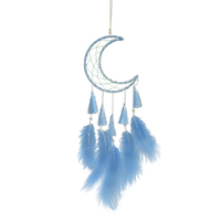 LED Bohème Attrape-Rêves Lune Design Fait Main Artisanat Traditionnel Ornement Mural Art Suspendu Décoration Maison Chambre Cadeau de Mariage