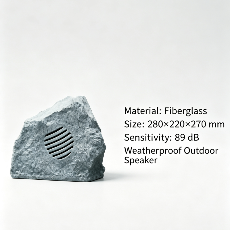 Landscape Fiberglass Rock Speaker 89dB High Sensitivity Outdoor Waterproof Stone Speaker Park Hotel B2B Bulk Supply · image 5