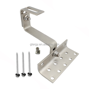 Crochet <span class=keywords><strong>de</strong></span> fixation pour tuiles solaires en acier inoxydable SUS 304 à <span class=keywords><strong>hauteur</strong></span> réglable, garantie 12 ans, résistance au vent 60 m/s, résistance à la <span class=keywords><strong>neige</strong></span> 1,4 KN/m² - Product Image 1