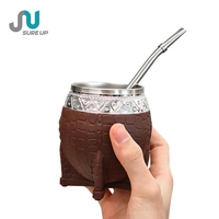 Vaso Mate de Acero Inoxidable de Doble Pared con Aislamiento al Vacío, Base Antideslizante con Relieve de Cocodrilo, 180 ml, para Senderismo y Camping al Aire Libre, Suministro OEM