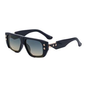 Nouvelles lunettes de soleil polarisées carrées pour hommes, monture noire, verres TAC, protection UV400, design tendance pour l'extérieur, ZS-98396P - Product Image 1