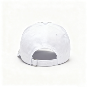 定制时尚花式闪亮白色水晶水钻棒球帽棉空白结构化棒球帽女性 - Product Image 4