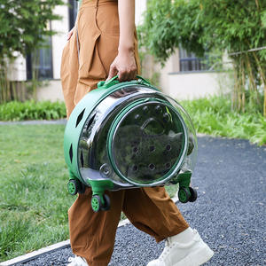 Pet <b>Carry</b> Case Portable Multi Functional Pet <b>Backpack</b> Fully Transparent Design <b>Cat</b> Paw Prints Perfect Outdoor Use As <b>Cat</b> Bag - Product Image 4