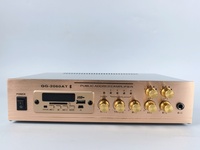 QG-2060AT Penguat Suara Publik dengan Bluetooth USB 110V Kontrol 2 Zona Independen untuk Sistem Audio Mixer Musik Latar Belakang