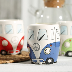 Taza de Cerámica con Diseño Novedoso, Taza de Café con Dibujos Animados, Pintada a Mano, Regalo Personalizado, <span class=keywords><strong>para</strong></span> Hogar u Oficina, Venta al Por Mayor, ODM, MOQ Bajo - Product Image 2
