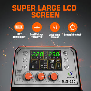 Máquina de soldadura integrada multifuncional integrada para exteriores <span class=keywords><strong>250</strong></span> Soldador <span class=keywords><strong>MIG</strong></span> Embalaje de cartón 60% Ciclo de trabajo nominal - Product Image 5