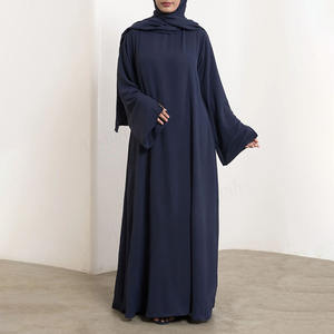 عباية نسائية مسلمة بتصميم جديد مخصص بلون واحد عبايات إسلامية مغلقة بطول كامل للنساء المسلمات - Product Image 1