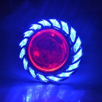 HYML 30W multi-couleur double Halo moto projecteur intégré lentille Halo anneau phare double faisceau LED ange diable œil lumière brouillard