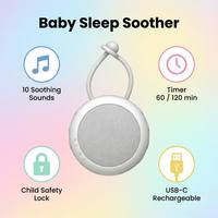 Veilleuse colorée avec sons apaisants pour le sommeil, haut-parleur à bruit blanc, machine à bruit blanc portable pour bébé