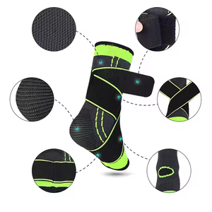 Manchon d'hiver de compression de cheville en nylon et polyester Taille unique pour le basket et la course à pied avec sangles de protection - Product Image 2