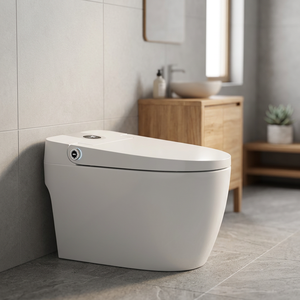 2025 nouveau bidet multifonctionnel personnalisé au sol nouveau siège intelligent <span class=keywords><strong>WC</strong></span> chauffant Type P maison hôtel toilette intelligente - Product Image 1