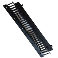 Gestion de câbles métalliques horizontaux 1U Gestion de câbles en rack à cadre ouvert Management-19inch de câbles en rack Armoire réseau Gestion de câbles