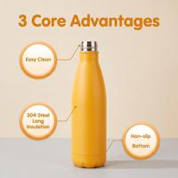 Bouteille d'eau isotherme personnalisée 500 ml effet dégradé Coca-Cola, en acier inoxydable 304 de qualité alimentaire, flasque sous vide, vente en gros, cadeau