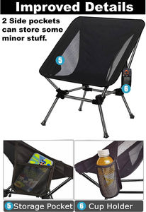 Stuhl Chaise De Múltiples Estilos Ultraligero Personalizado Al Aire Libre Portátil Luna Ocio Pesca Plegable Camping Jardín Sillas De Playa - Product Image 4