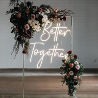 Letreros de neón LED para boda, letras de amor de neón flexibles, rizadas, personalizadas, para siempre
