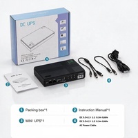 LSUN MP830 20000mAh Mini DC UPS untuk Router & Modem 18W 5V-24V Output 74Wh Baterai LiFePO4 100-240VAC, Daya Cadangan 8 Jam