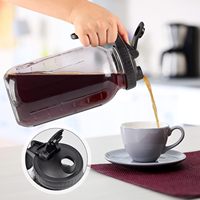 Pichet de rangement large 32oz 64oz, récipients en verre robustes à large ouverture avec bouchon à vis, bec verseur et poignée