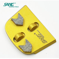 Chaussures diamantées à changement rapide Polycrystalline 2*1/2 Pcd Arrow Segment Pkd Grinding Lavina pour le décapage rapide d'adhésifs époxy sur sols en béton
