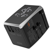 Adaptateur secteur GaN 45W RRTRAVEL avec 2 ports USB/3 ports Type-C, certifié CE/FCC, chargeur de voyage multifonctionnel universel