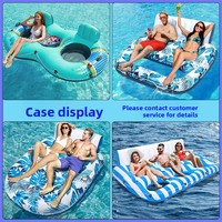 Planches flottantes gonflables écologiques personnalisées pour adultes, chaises longues doubles, PVC épaissi, 2,5 m x 2,5 m x 2,5 m, pour utilisation en piscine