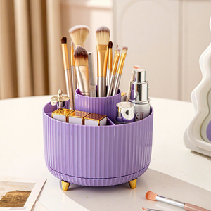 Boîte de rangement de bureau rotative multifonctionnelle moderne pour l'organisation domestique, le rangement de cosmétiques et de soins de la peau, et le support de stylos pour coiffeuse - Product Image 2